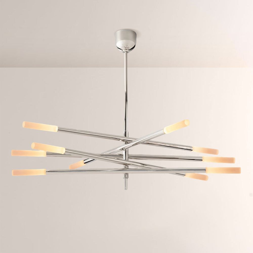Ralap 10-Light Mobile Etched Rod Chandelier
