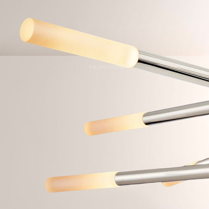 Ralap 10-Light Mobile Etched Rod Chandelier