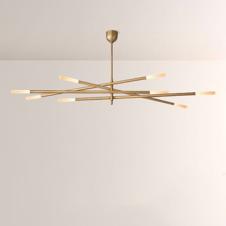 Ralap 8-Light Mobile Etched Rod Chandelier