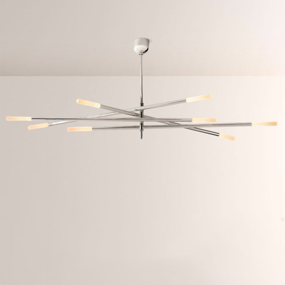 Ralap 8-Light Mobile Etched Rod Chandelier