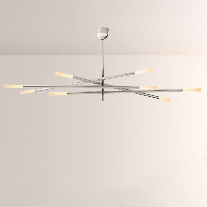 Ralap 8-Light Mobile Etched Rod Chandelier