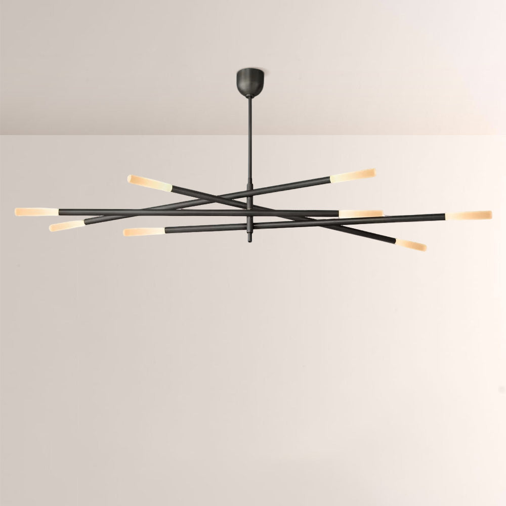 Ralap 8-Light Mobile Etched Rod Chandelier