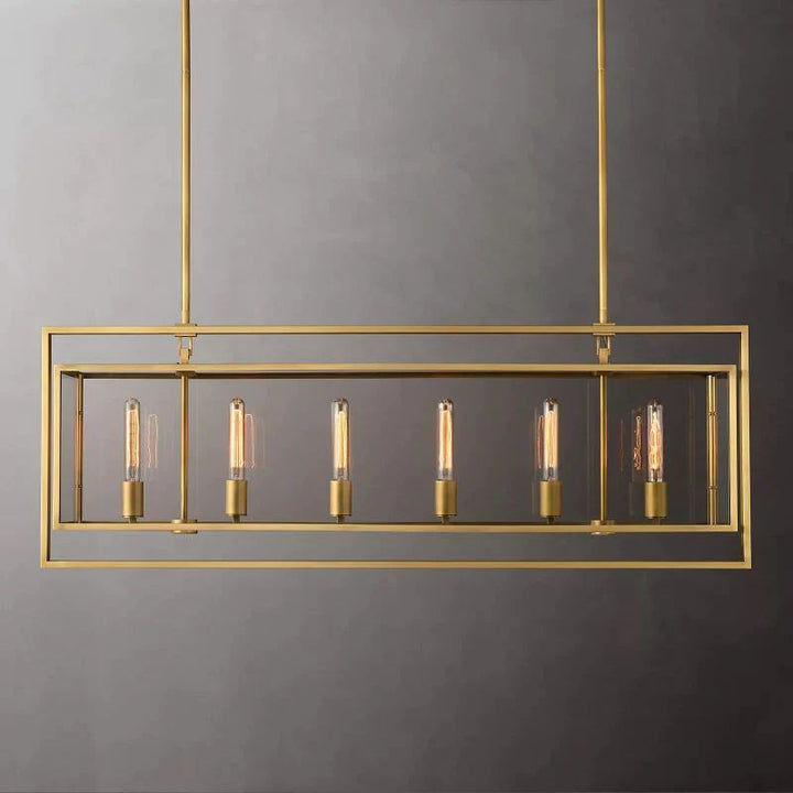 Randy Vintage Rectangle Chandelier 54"