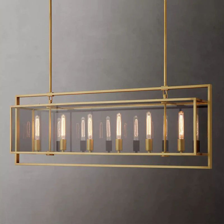 Randy Vintage Rectangle Chandelier 54"