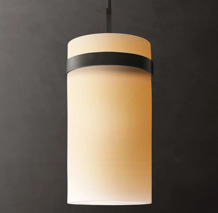 Rata Milk Glass Pendant 10"