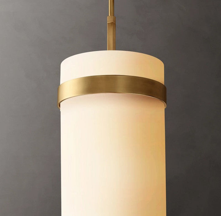 Rata Milk Glass Pendant 12"