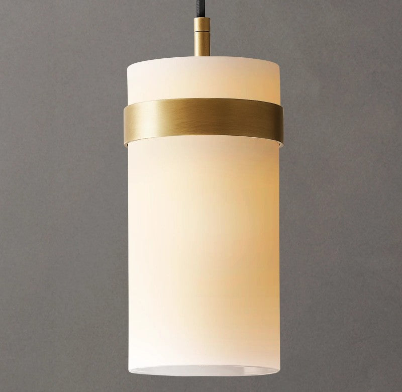 Rata Milk Glass Pendant 5"