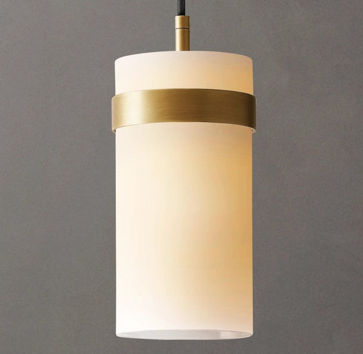 Rata Milk Glass Pendant 5"