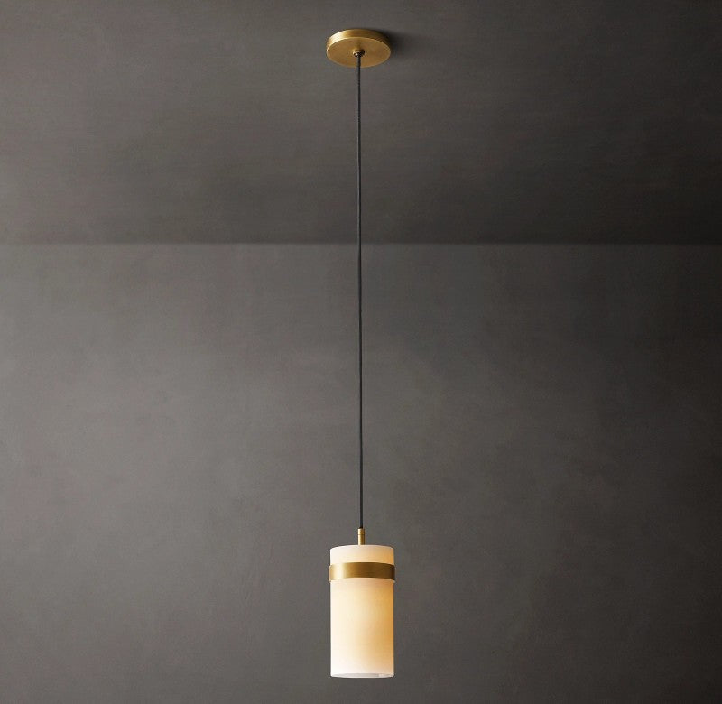 Rata Milk Glass Pendant 5"