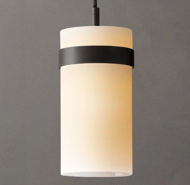 Rata Milk Glass Pendant 5"