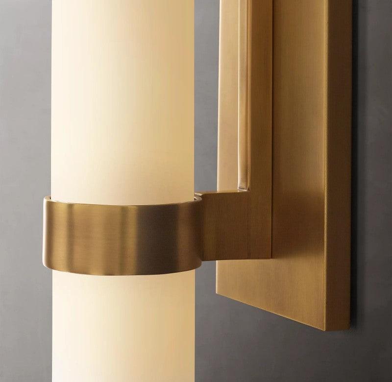 Rata Milk Glass Sconce 12"