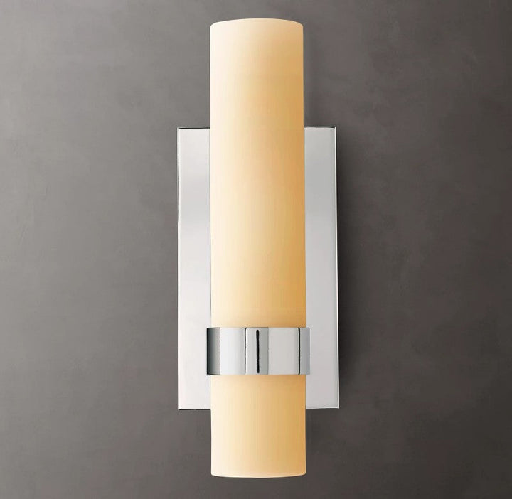 Rata Milk Glass Sconce 12"