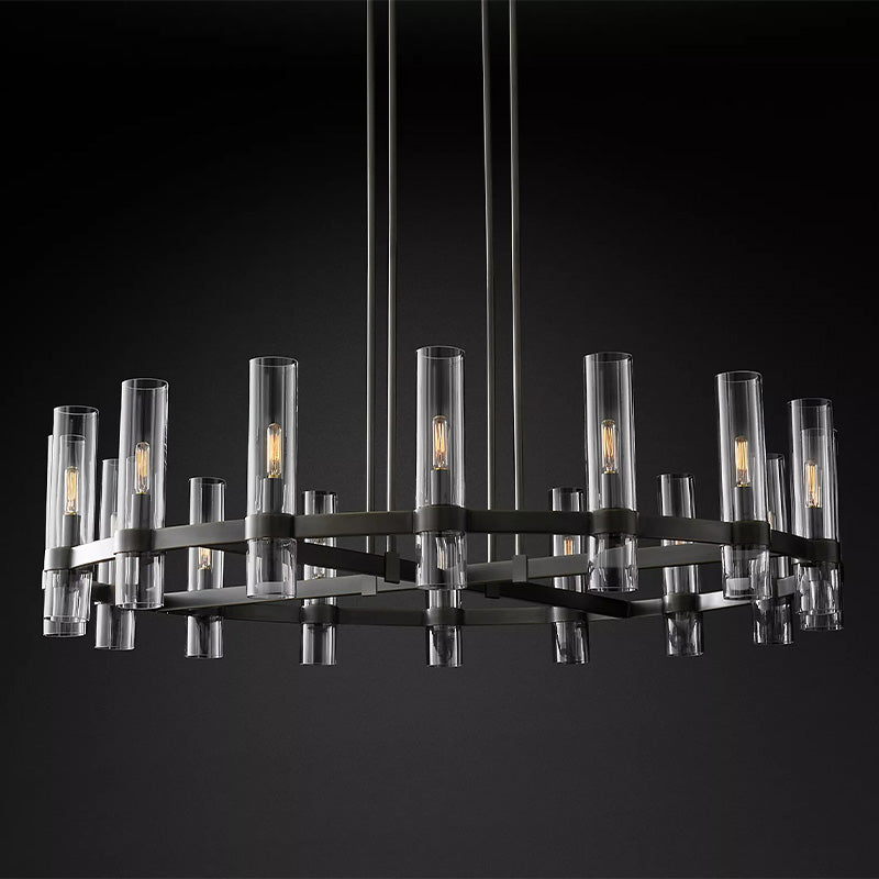 Rata Modern Fashion Glass Round Chandelier Light D48‘’