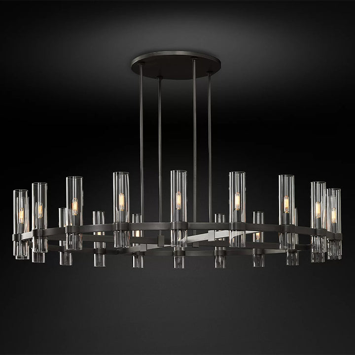 Rata Modern Fashion Glass Round Chandelier Light D60‘’