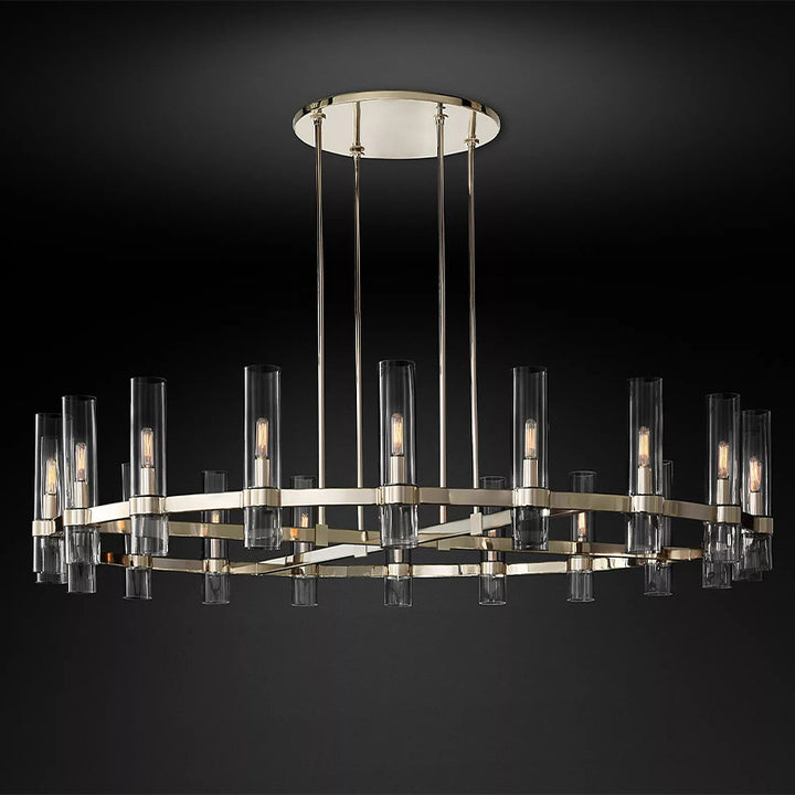 Rata Modern Fashion Glass Round Chandelier Light D60‘’