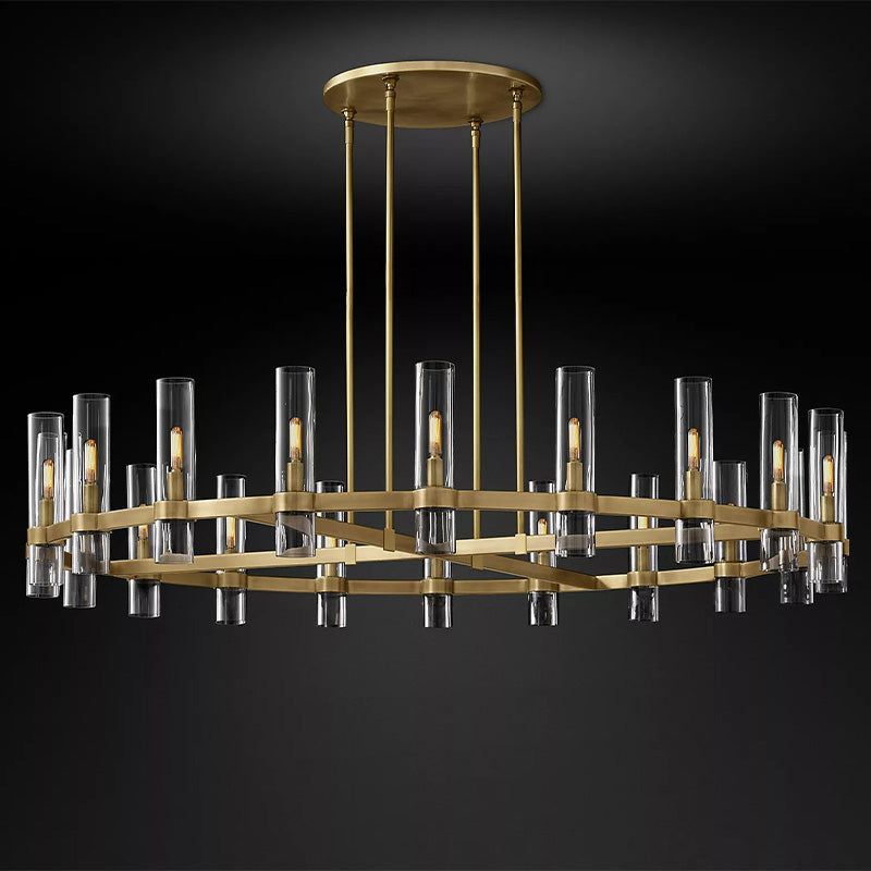 Rata Modern Fashion Glass Round Chandelier Light D60‘’