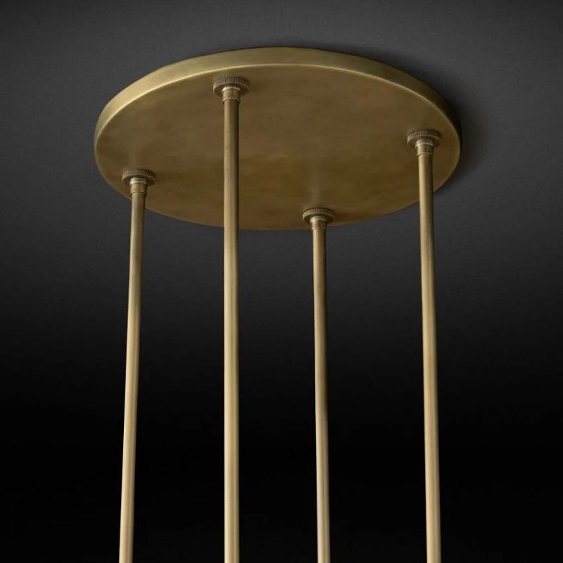 Rata Modern Fashion Glass Round Chandelier Light D36"