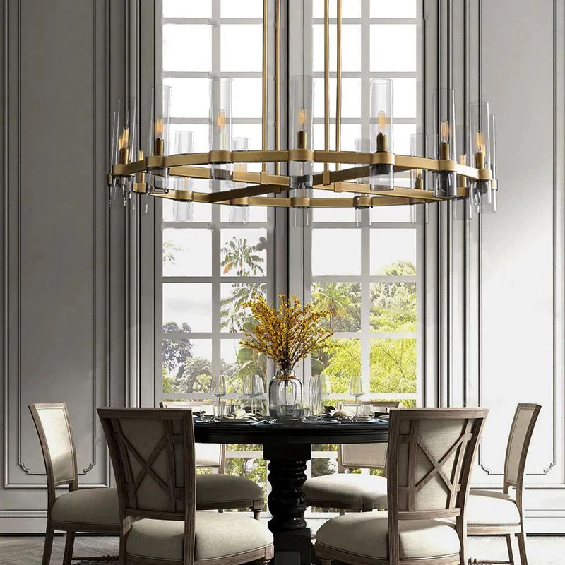 Rata Modern Fashion Glass Round Chandelier Light D48‘’ 