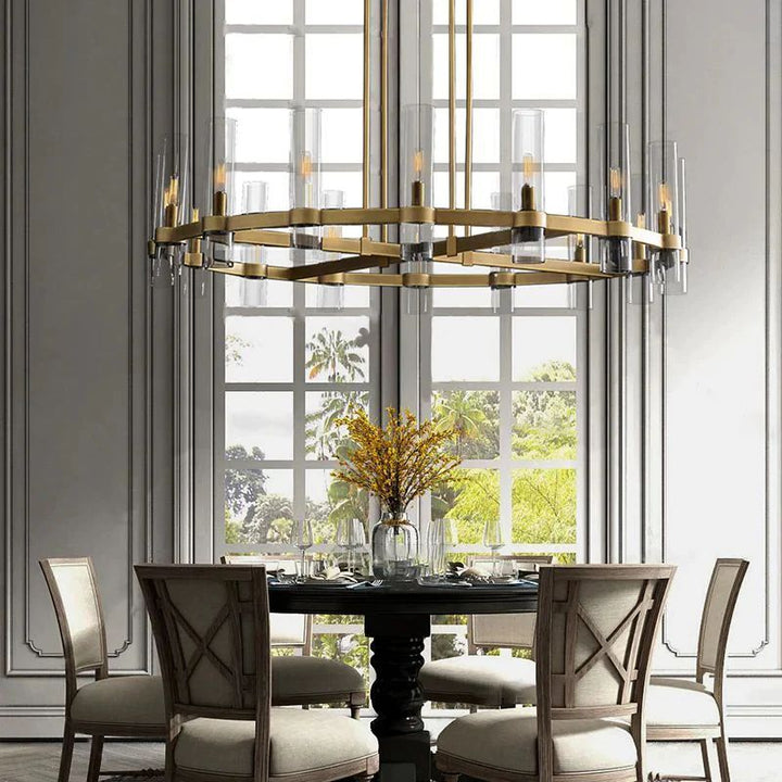 Rata Modern Fashion Glass Round Chandelier Light D48‘’ 