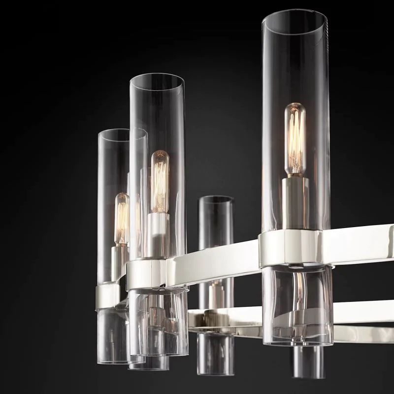 Rata Modern Fashion Glass Round Chandelier Light D48‘’ 