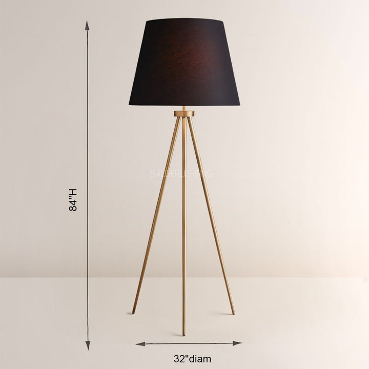 Reer Linen Shade Floor Lamp