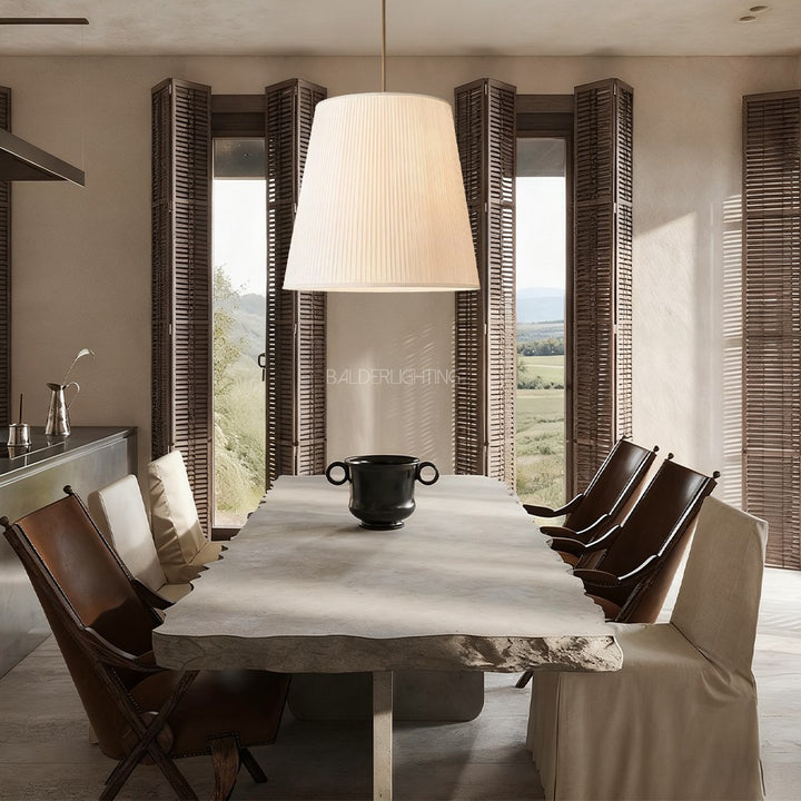 Reer Pleated Barrel Pendant