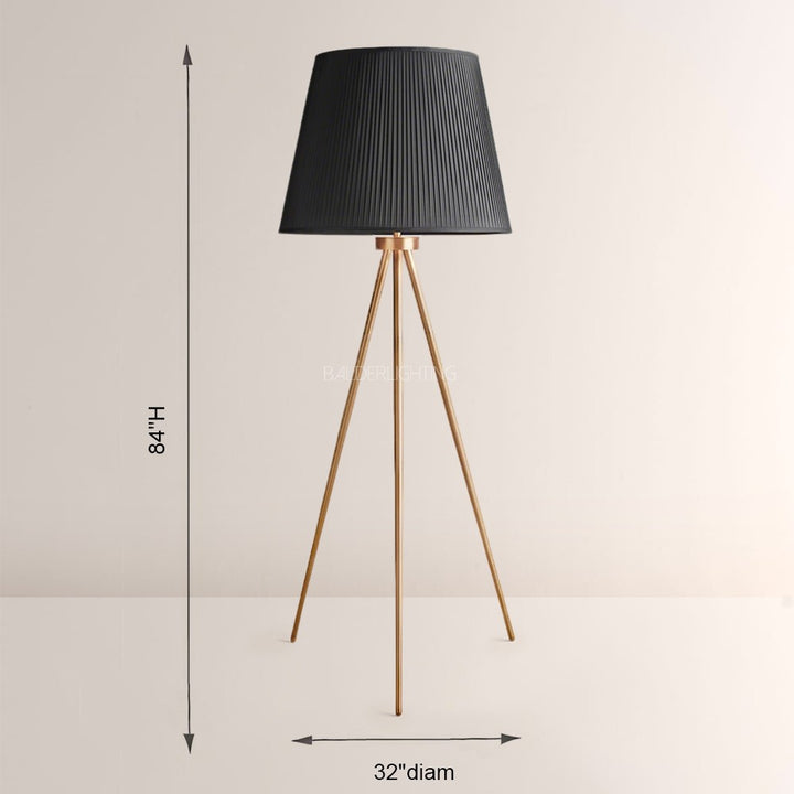Reer Pleated Silk Shade Floor Lamp
