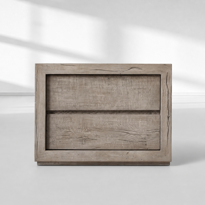 Oak 2-Drawer Nightstand