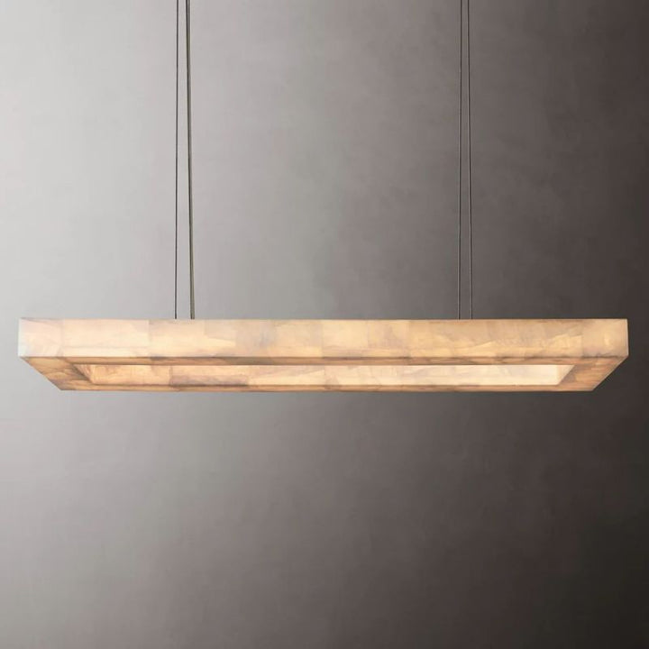 Rivage Rectangular Calcite Chandelier 72"