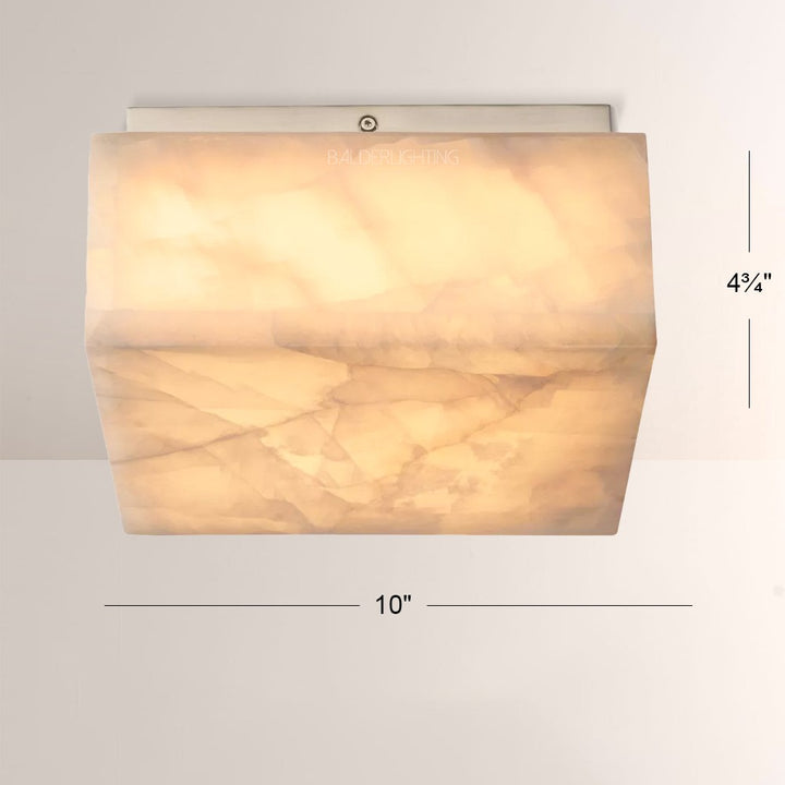 Rivage Calcite Square Flushmount 10"