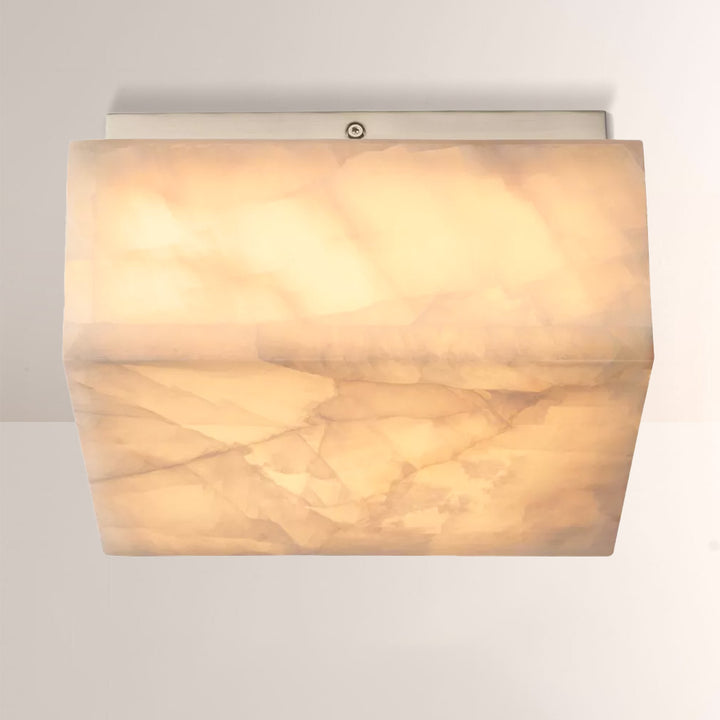 Rivage Calcite Square Flushmount 14"