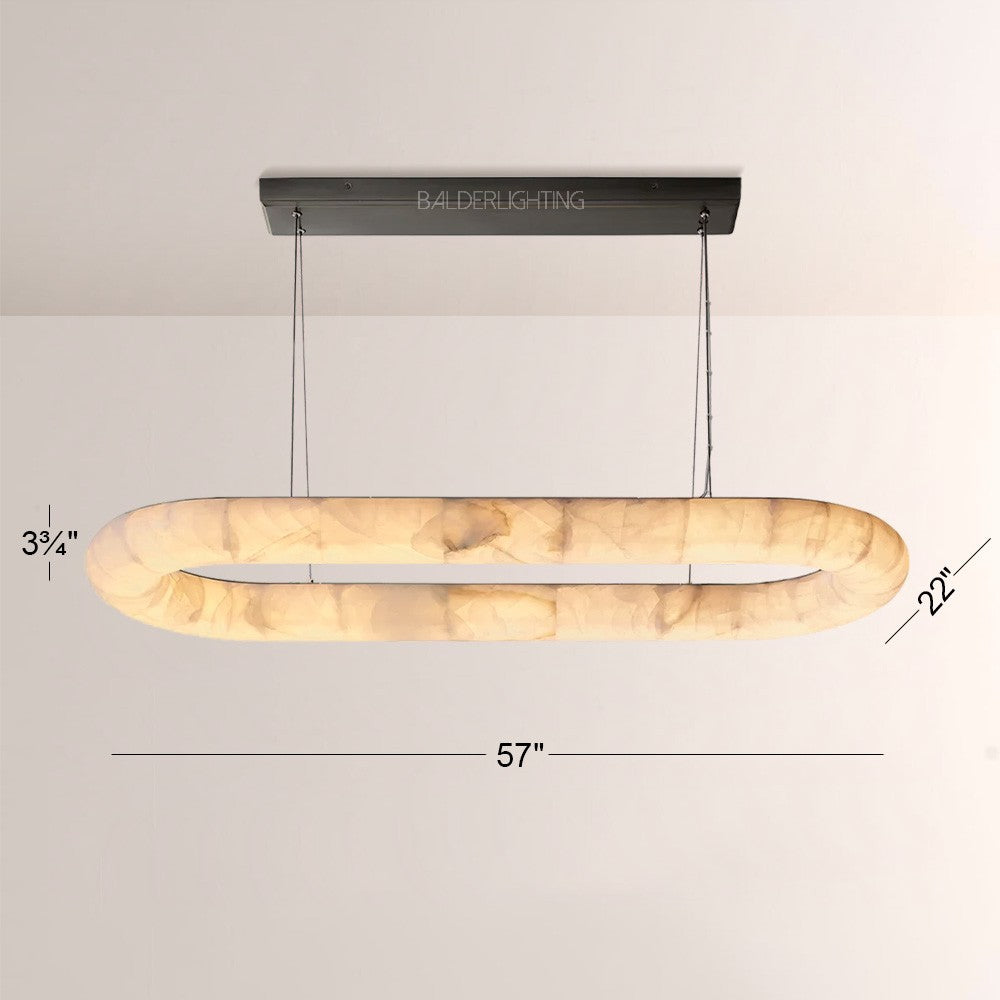 Rivage Lisse Oval Chandelier 57″