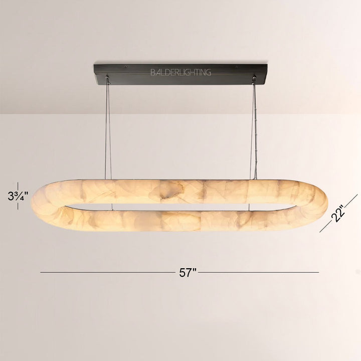 Rivage Lisse Oval Chandelier 57″