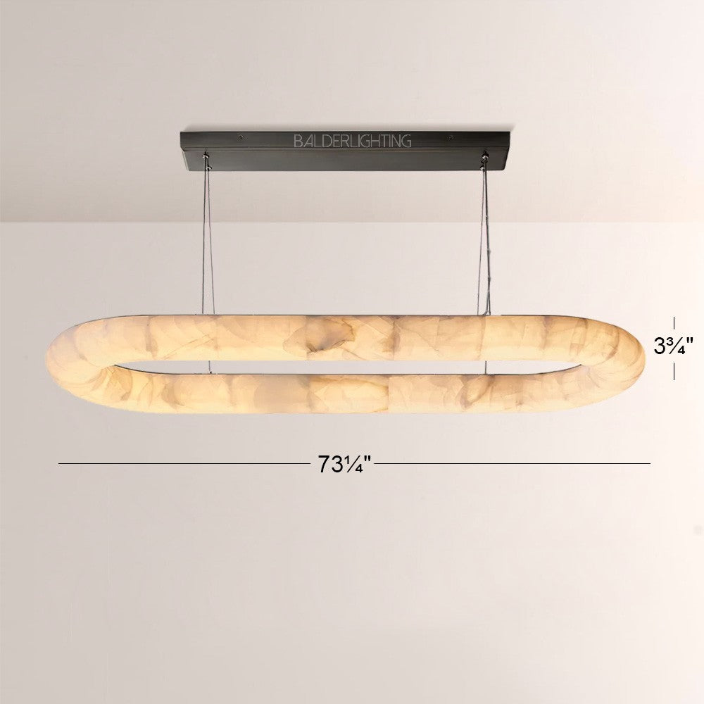 Rivage Lisse Oval Chandelier 74″W
