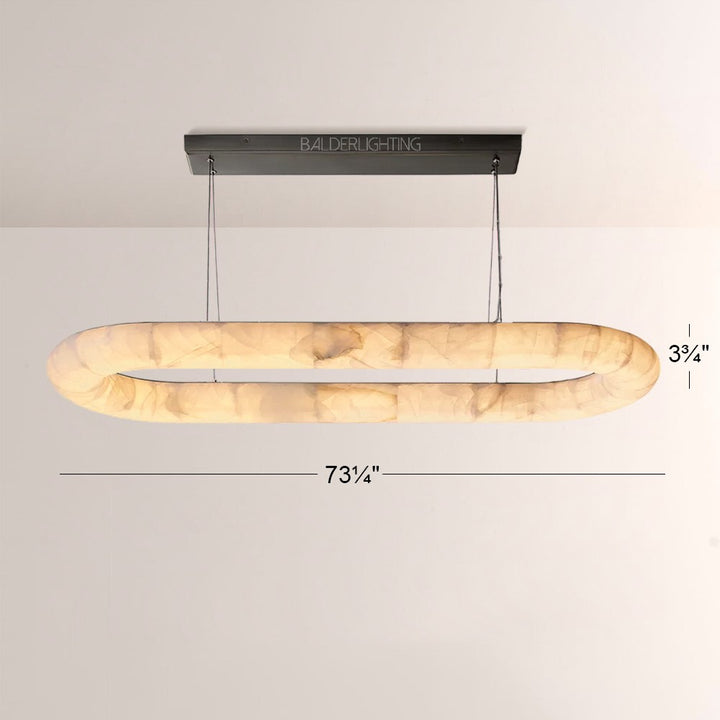 Rivage Lisse Oval Chandelier 74″W