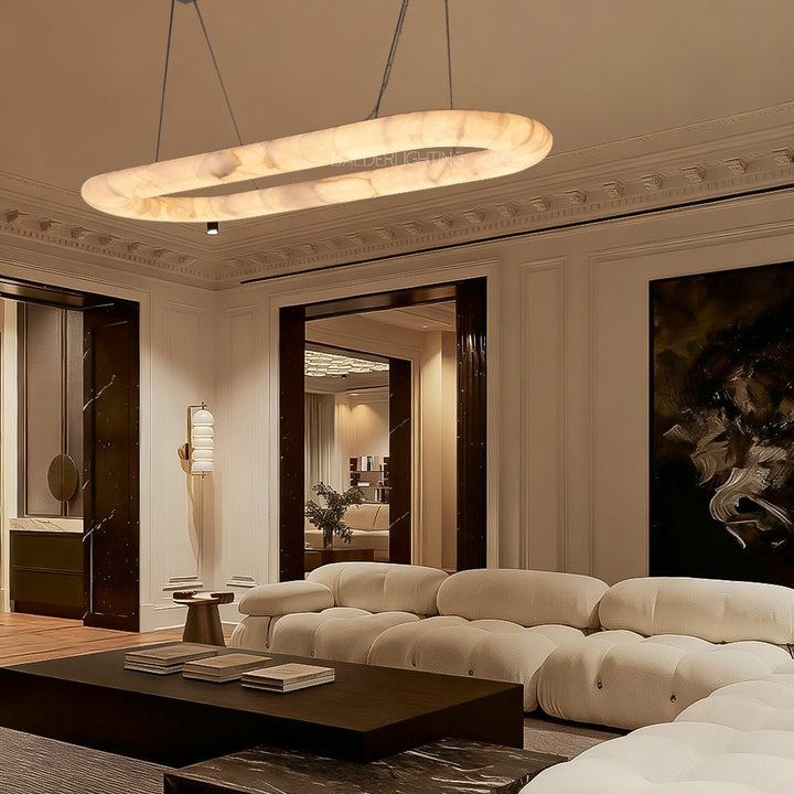 Rivage Lisse Oval Chandelier 74″W