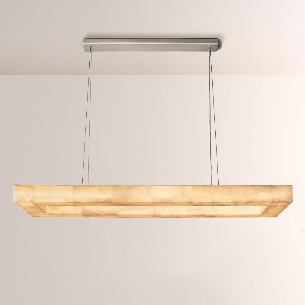Rivage Rectangular Calcite Chandelier 54"