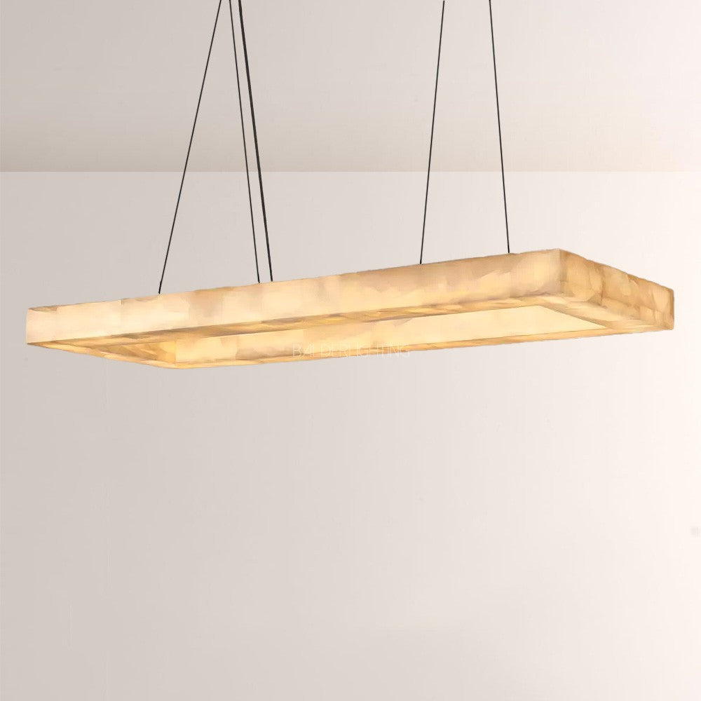Rivage Rectangular Calcite Chandelier 54"