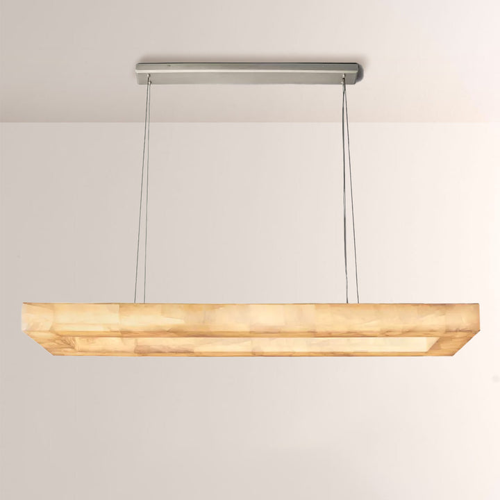 Rivage Rectangular Calcite Chandelier 72"