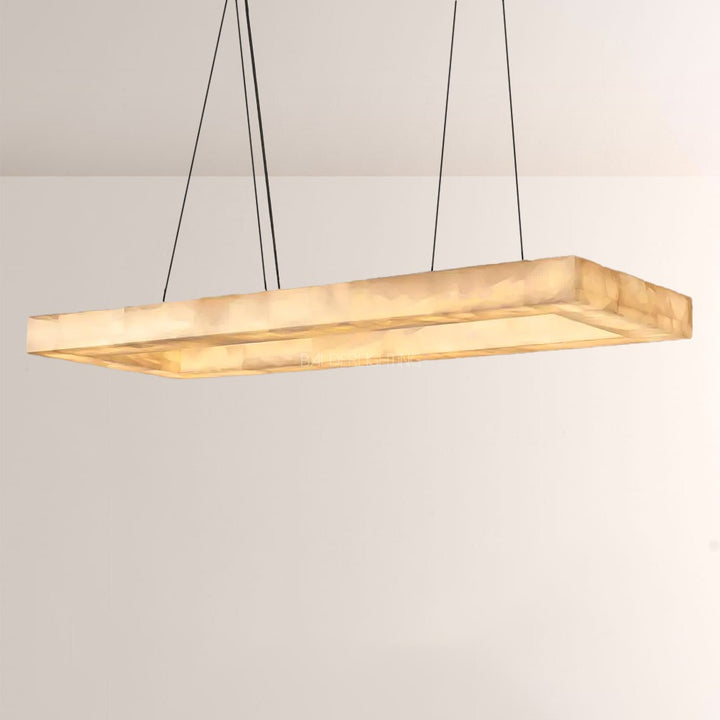 Rivage Rectangular Calcite Chandelier 72"