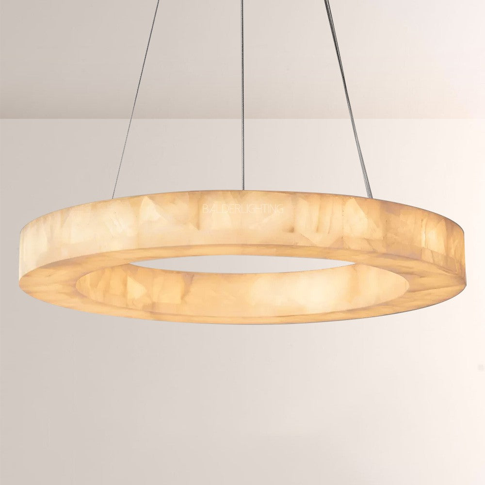 Rivage Round Calcite Chandelier 40"