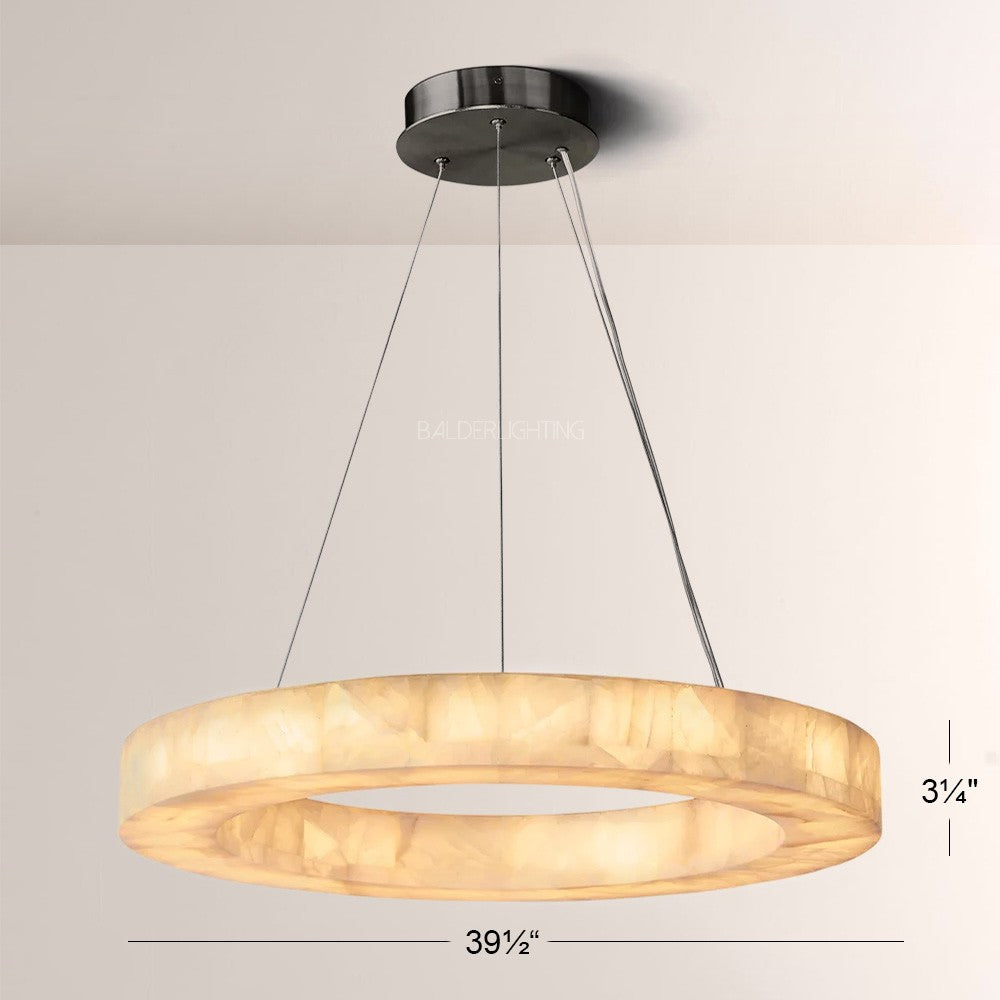 Rivage Round Calcite Chandelier 40"