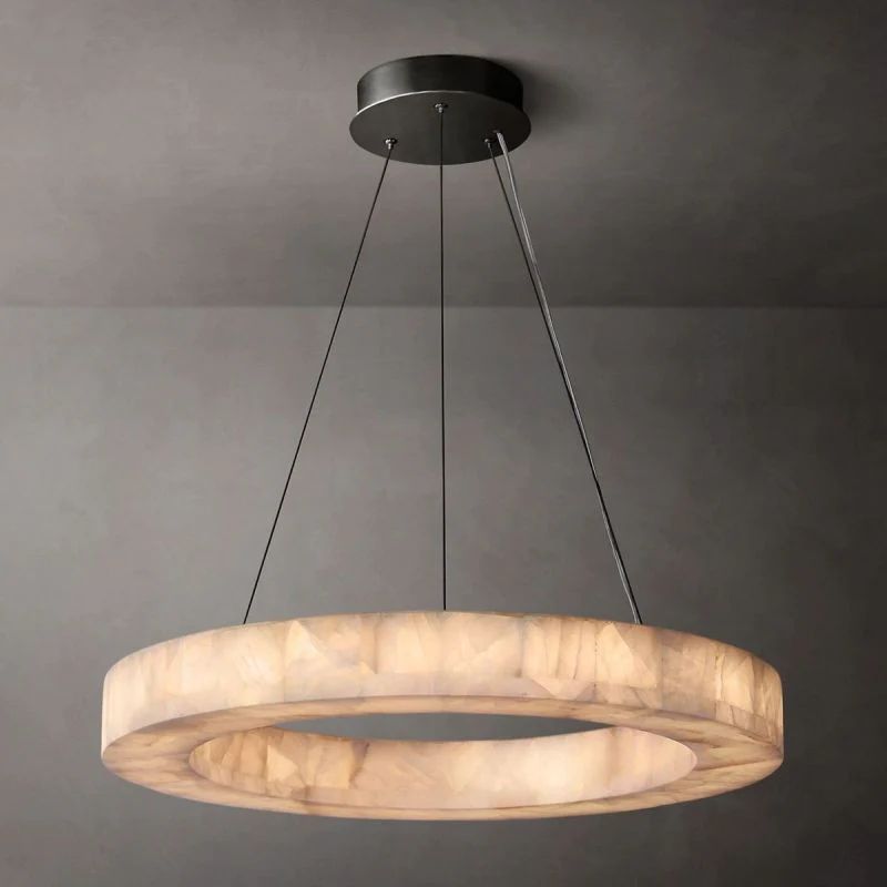 Rivage Round Calcite Chandelier 31"40"60"