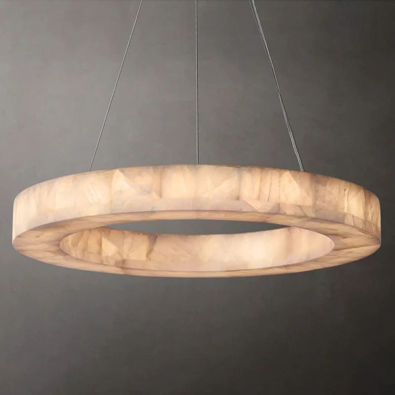 Rivage Round Calcite Chandelier 31"40"60"