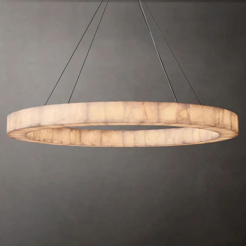 Rivage Round Calcite Chandelier 31"40"60"