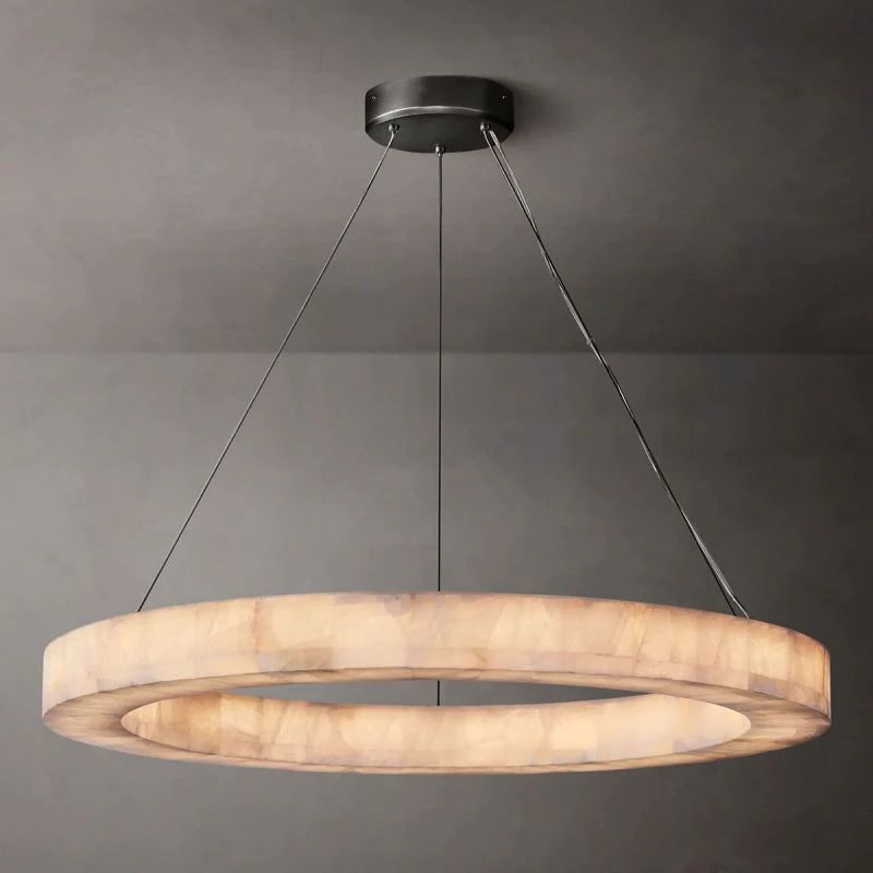 Rivage Round Calcite Chandelier 31"40"60"