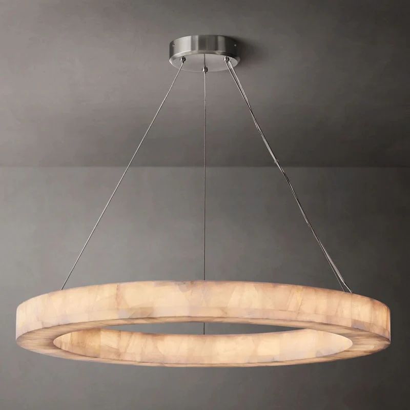 Rivage Round Calcite Chandelier 31"40"60"