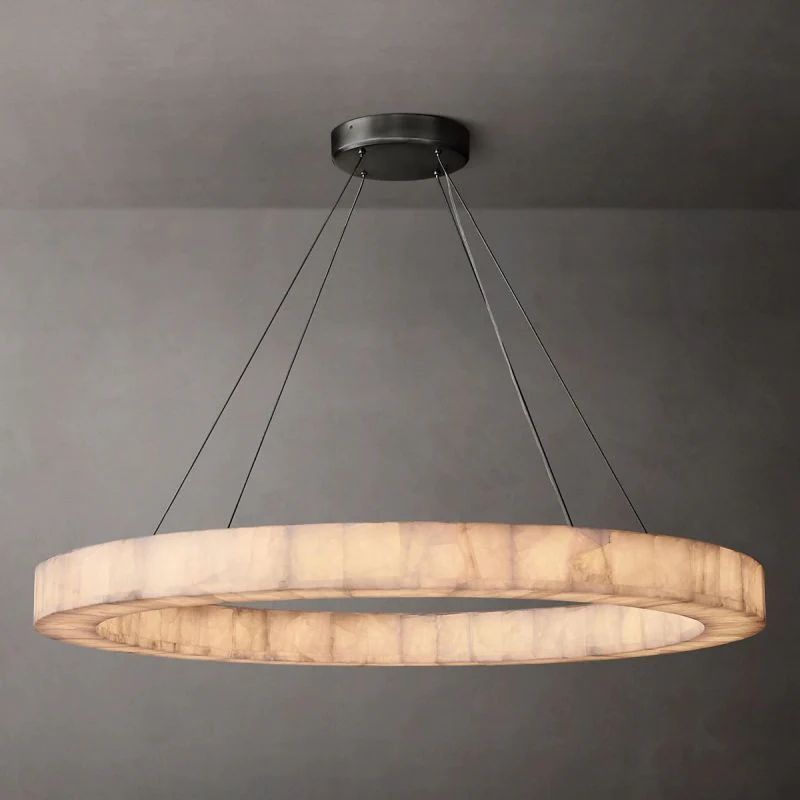 Rivage Round Calcite Chandelier 31"40"60"