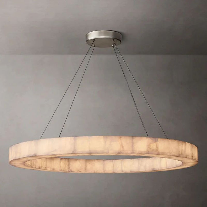 Rivage Round Calcite Chandelier 31"40"60"
