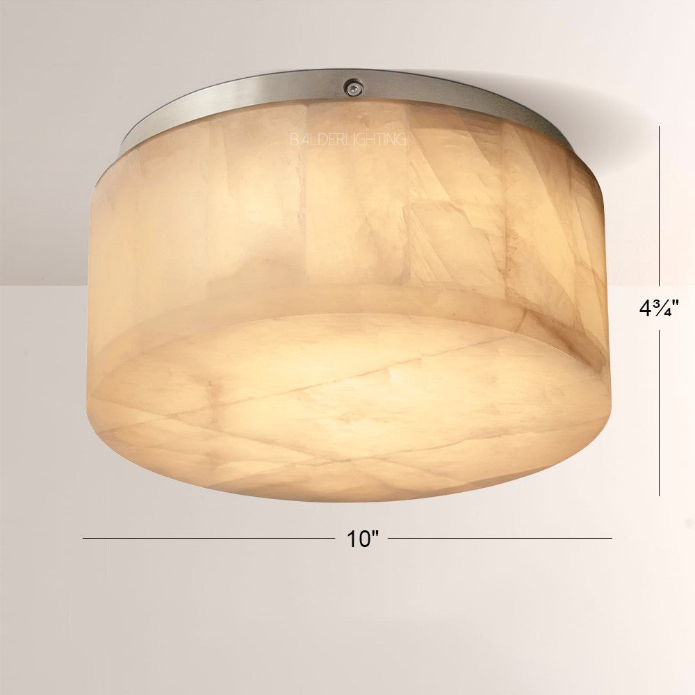 Rivage Calcite Round Flushmount 10"